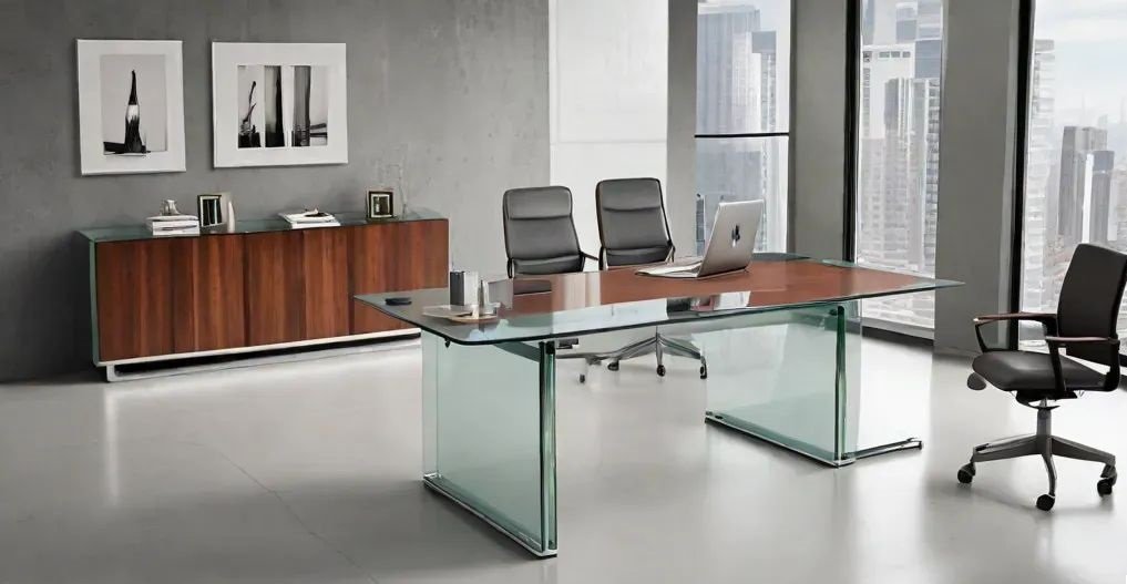 Office Table Designs Featuring Glass Tops