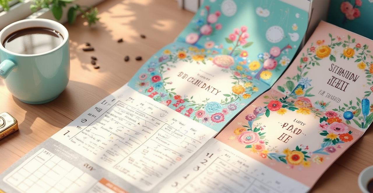 table top calendar design